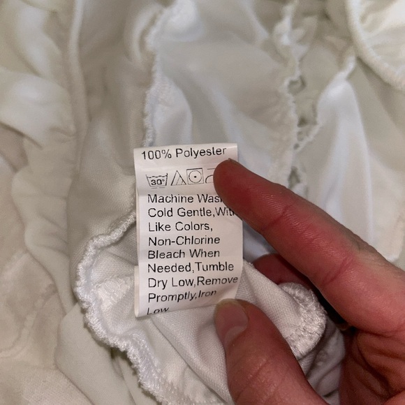 Strapless White Ruffled Top - Picture 5 of 5